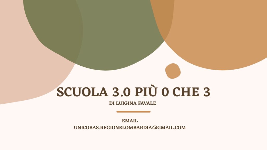 Scuola 3.0 più 0 che 3