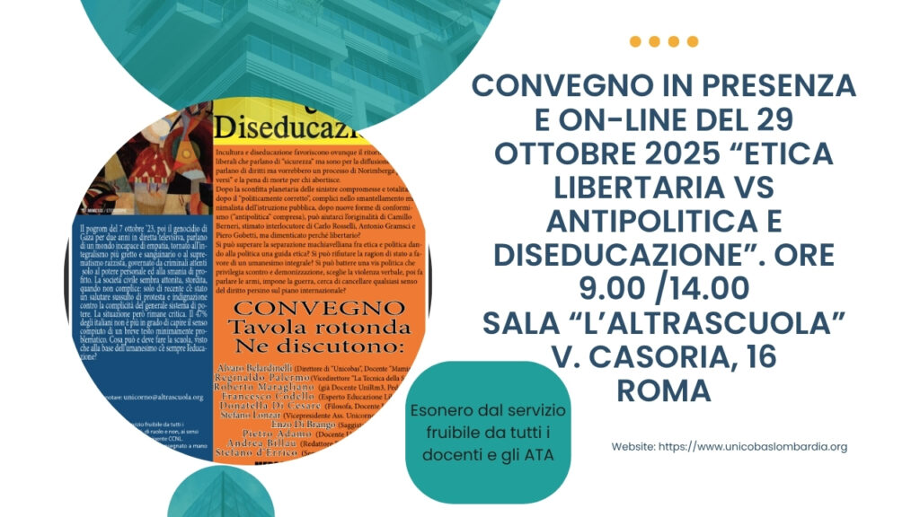CONVEGNO in presenza e on-line DEL 29 OTTOBRE 2025